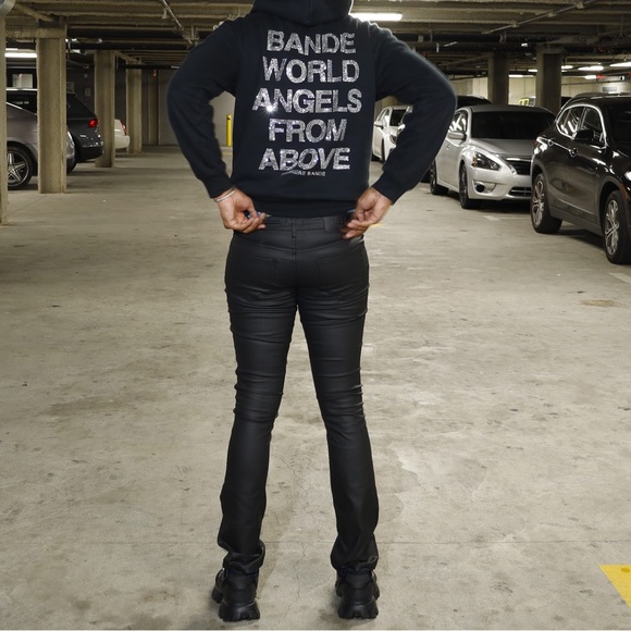 BLACK LEATHER SKINNY PANTS - Picture 4 of 4